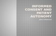 Informed consent  and  patient autonomy