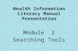 Health Information Literacy Manual Presentation