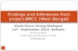 Findings and Inferences from project-BRCC (West Bengal)