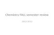 Chemistry FALL semester review