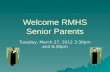 Welcome RMHS Senior Parents
