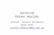 ASTR178 Other Worlds
