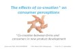 The effects of co-creation* on consumer perceptions