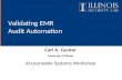 Validating  EMR  Audit  Automation