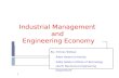 Industrial Management  and  Engineering Economy