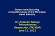 Green  manufacturing competitiveness of the Ethiopian wood  industry