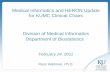 Medical Informatics and HERON Update for KUMC Clinical Chairs