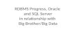 RDBMS Progress, Oracle  and SQL Server in relationship with  Big Brother/Big Data