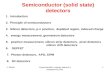 Semiconductor (solid state) detectors