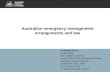 Australian emergency management arrangements and law