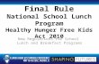 Final Rule National School Lunch Program Healthy Hunger Free Kids Act 2010