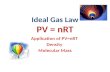 Ideal Gas Law PV =  nRT