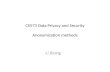 CS573 Data Privacy and Security Anonymization  methods