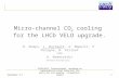 Micro-channel CO 2  cooling  for the  LHCb  VELO upgrade.
