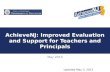 AchieveNJ : Improved Evaluation and Support for Teachers and Principals