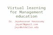 Virtual learning for Management education
