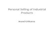 Personal Selling of Industrial Products