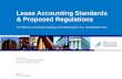 Lease Accounting Standards & Proposed Regulations