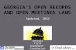 Georgia’s Open Records and open meetings Laws