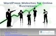 Wordpress websites for online businesses