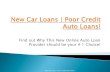 New Car Loans | Refinance Auto Loans | Poor Credit Auto Loans