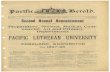 1897-1898 Announcement of the Pacific Lutheran University
