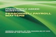 Personnel and Payroll Matters from GC