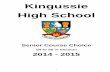 KHS Senior Course Choice Booklet 2014-2015