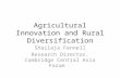 Agriculture diversification teas