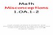 1.OA.1-2 Math Misconceptions