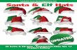 20 Santa & Elf Hats - Transparent PNGs Vol. 1.1