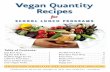 Vegan Recipes for School Lunch Programs