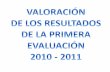 Valoración de la 1ª Evaluación 2010 - 2011