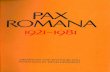 PAX ROMANA 1921-1981