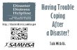 Having Trouble Coping After a Disaster?
