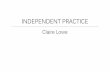 Independent Practice Portfolio: Articulation