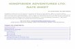 Kingfisher Adventures Ltd. rate sheet - 2014