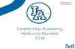 2014 leadership academy welcome booklet english