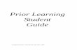 External Degree Program - Prior Learning Student Guide