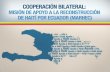 Cooperación bilateral, misión de apoyo a la reconstrucción de haití por Ecuador