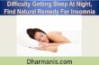 Difficulty Getting Sleep At Night, Find Natural Remedy For Insomnia
