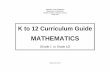 Mathematics CG- K to 12
