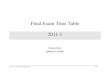 AAU Final Exam Timetable 2011-2012