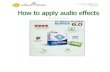 How to Apply Audio Effects With AV Audio Editor