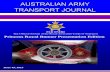Australian Army  Transport Journal 2013