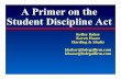 Student Discipline Primer