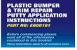 E-TECH Plastic Bumper & Trim Repair Putty Instructions