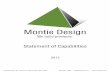 2013 Montie Design Statement of Capabilities