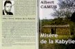 ALBERT CAMUS misere de kabylie pdf