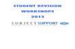 Subject Support Online Student Revision Workshops